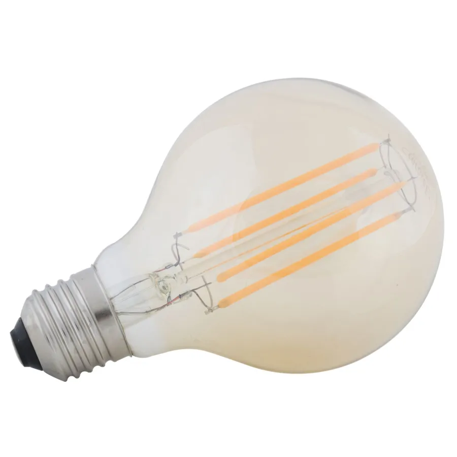 Żarówka LED "G80" *220-240V 4W 2200K E27* AMBER Ø 7,5X11 cm